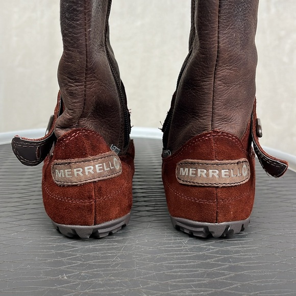 Merrell Haven Autumn Waterproof Brown Leather Boots Womens size 6 Grip sole - Picture 7 of 16